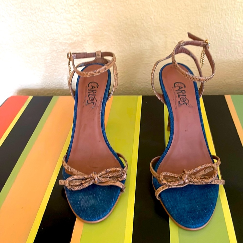 Carlos Santana, Size 6 strap sandals, 3” heel